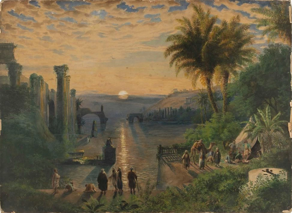 Scena mediorientale al tramonto, 1888